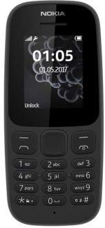 Nokia 105 phone, one SIM CARD, black color, 512 MB, 1.8 Inch