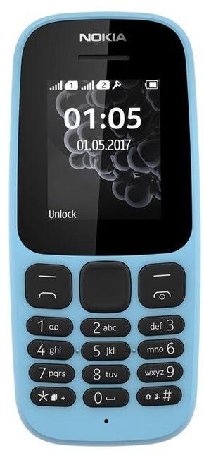Nokia 105 Blue, Dual Sim, 105-2018