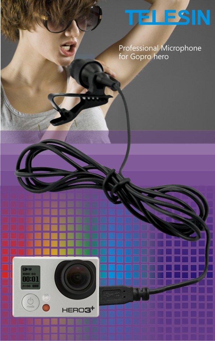 Professional Microphone mic for GoPro Hero3 Plus Camera