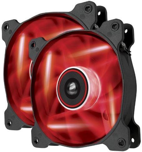 Corsair Air Series AF120 LED Quiet Edition High Airflow Fan Twin Pack - Red (CO-9050016-RLED)