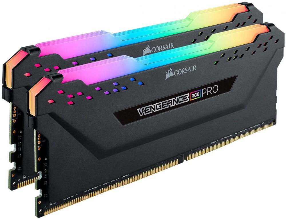 Corsair Vengeance RGB PRO 16GB (2x8GB) DDR4 3200 PC4-25600 - Black (CMW16GX4M2C3200C16)