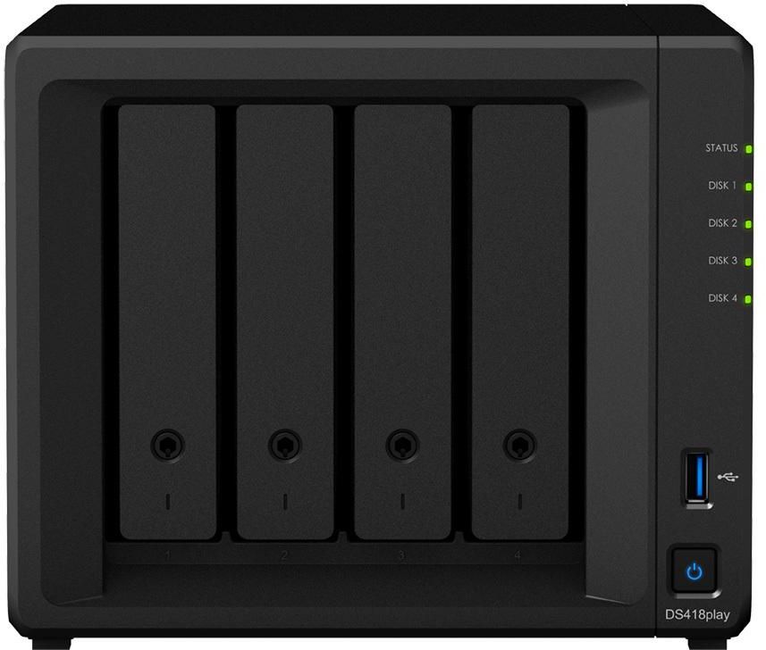Synology DiskStation DS418Play 4 Bay Diskless NAS Dual Core CPU 2GB RAM