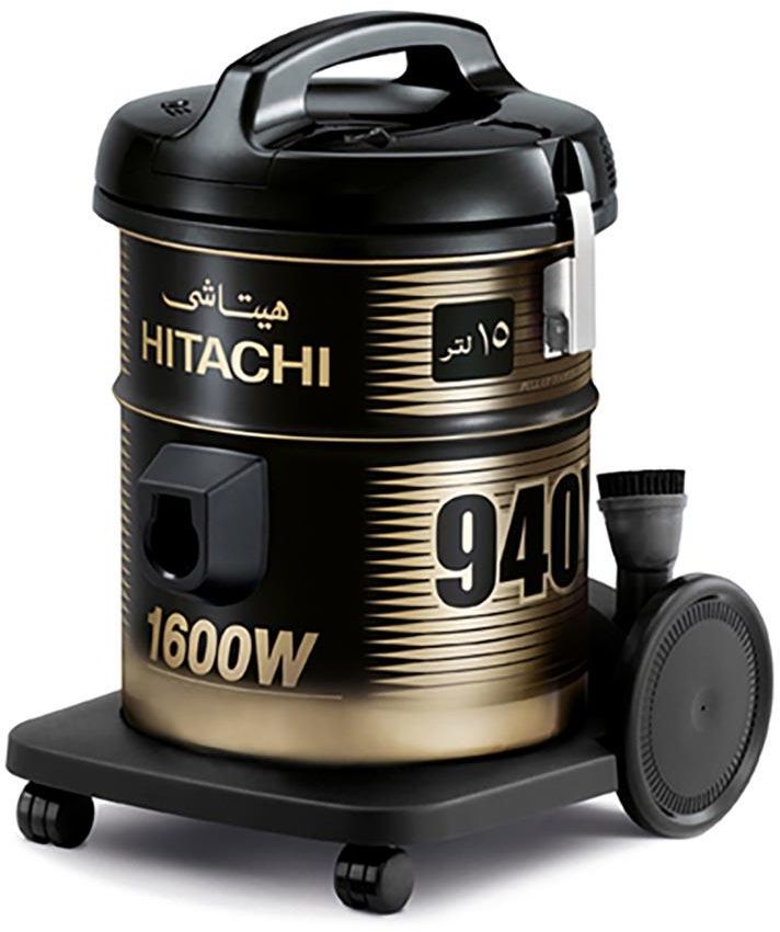 Hitachi Vacuum Cleaner 1600 Watts, 15 Liters, Black - CV-940Y SS220 BK
