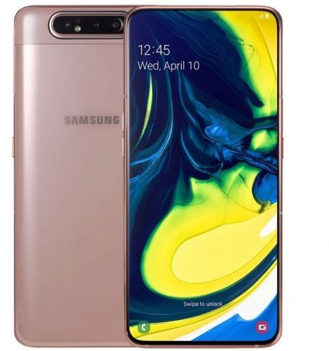 Samsung Galaxy A80 Dual SIM - 128GB, 8GB RAM, 4G LTE, Angel Gold