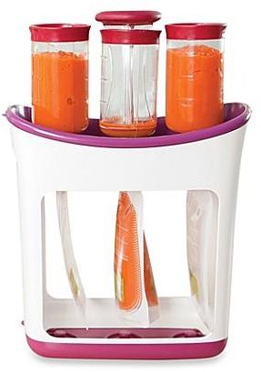 Squeeze Station for Kids , for homemade baby food and smoothies as well as store bought apple sauce ,10SINGLE POUCHES-[ONM]
