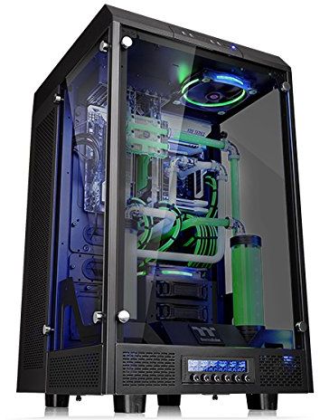 Thermaltake Tower 900 Tempered Glass Fully Modular E-ATX Vertical Super Tower Gaming Computer Case Chassis Black Edition, CA-1H1-00F1WN-00