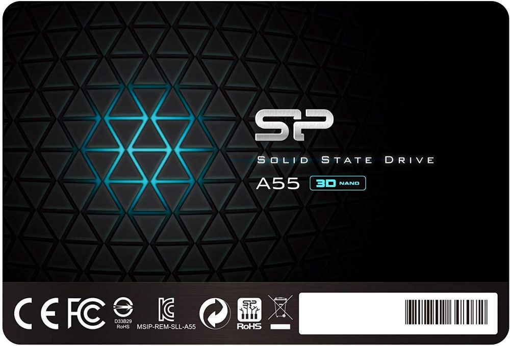 Silicon Power 1TB SSD 3D NAND A55 SLC Cache Performance Boost SATA III 2.5" 7mm (0.28") Internal Solid State Drive (SP001TBSS3A55S25)