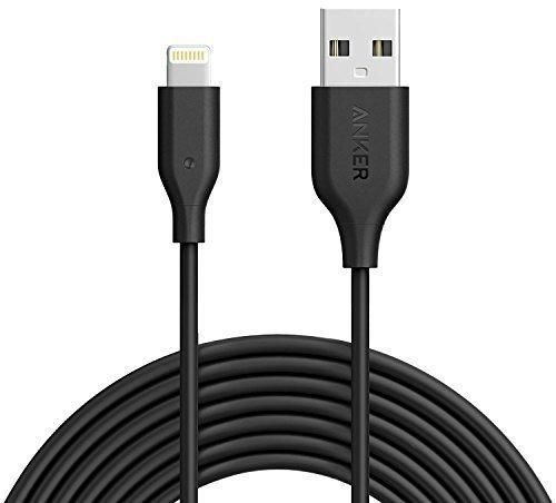 Anker PowerLine Lightning (10ft) Apple MFi Certified Lightning Cable / Charger Cord, for iPhone 7/7 Plus 6s/6s Plus/6/6 Plus/5s/5, iPad mini/4/3/2, iPad Pro Air 2(Black)