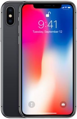 Apple Iphone X With Facetime - 64 GB, 4G LTE, Space Grey, 3 GB Ram, Single Sim