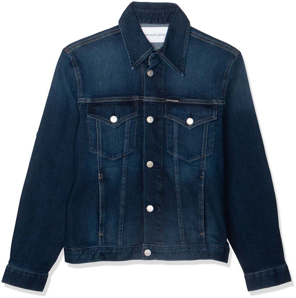 Calvin Klein Jeans Foundation Trucker Jacket for Women , Blue , Size S