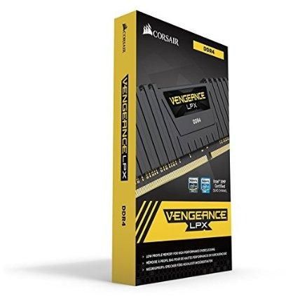 Corsair Vengeance LPX 16GB (2x8GB) DDR4 DRAM 2666MHz (PC4-21300) C16 Memory Kit - Black (CMK16GX4M2A2666C16)