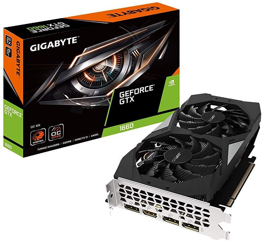 Gigabyte GeForce GTX 1660 OC 6G Graphics Card, 2X Windforce Fans, 6GB 192-bit GDDR5, Gv-N1660OC-6GD Video Card