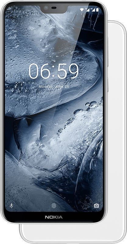 Nokia 6.1 Plus Dual Sim - 64 GB, 4 GB Ram, 4G LTE, White, N61Pds64 GB4G