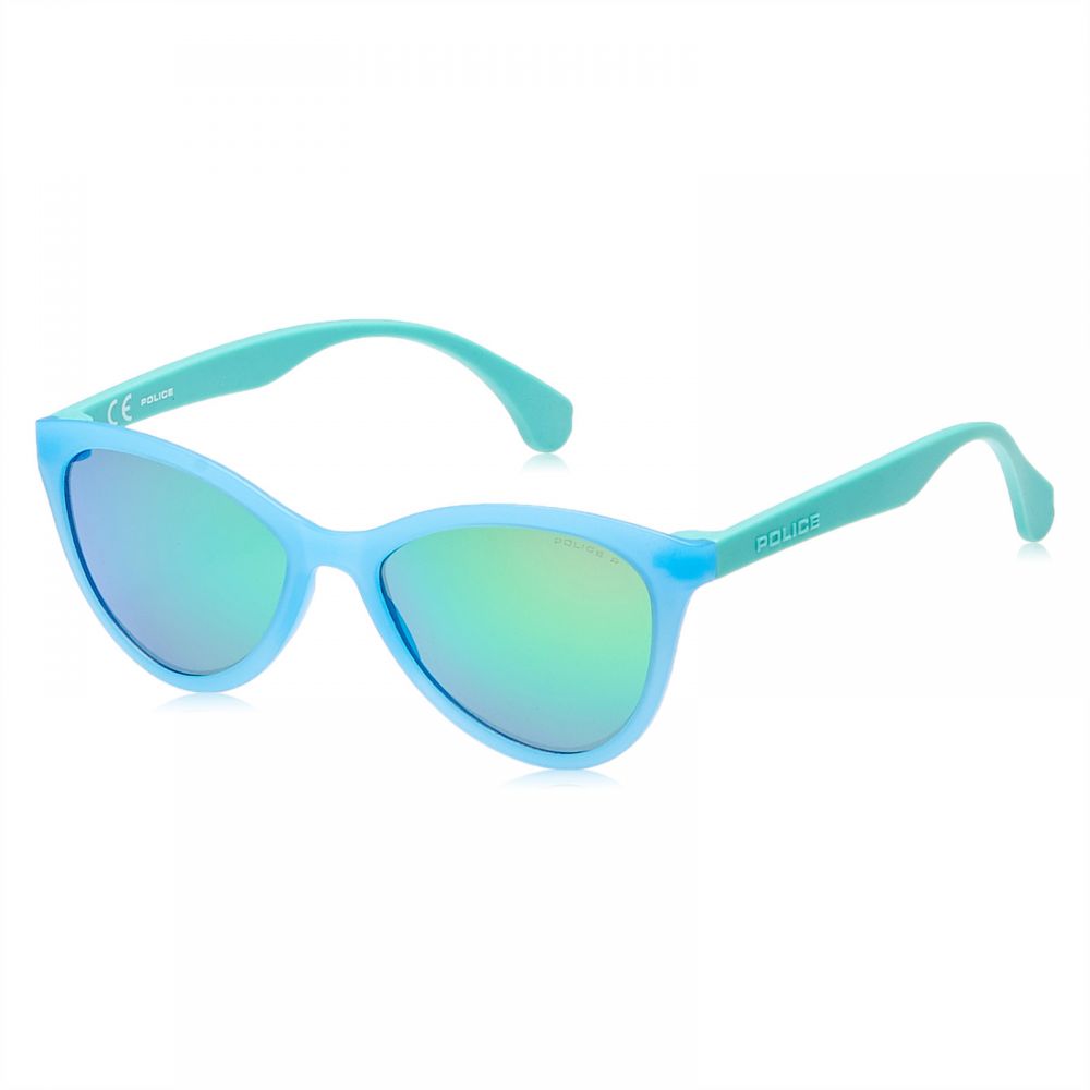 Police Oval Unisex Sunglasses - 8654715V, Blue Lens
