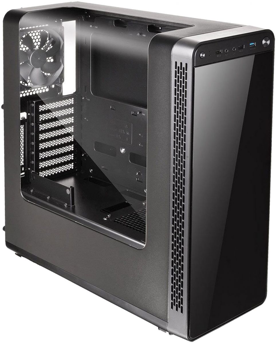 Thermaltake View 27 Mid Tower Case with Shaped Side Window - CA-1G7-00M1WN-00, Black
