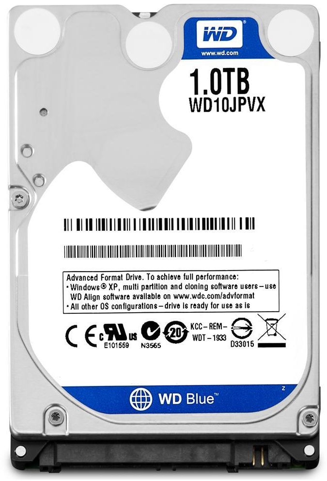 WD Blue 1TB PC Mobile Hard Drive, 2.5"" HDD for Laptop, 5400RPM (WD10JPVX)