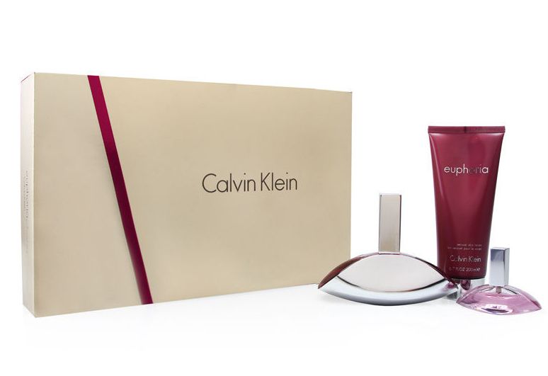 Calvin Klein Euphoria Gift Set by For Women Eau de Parfum 100ml With Spray 15ml With Sensual skin lotion 200ml