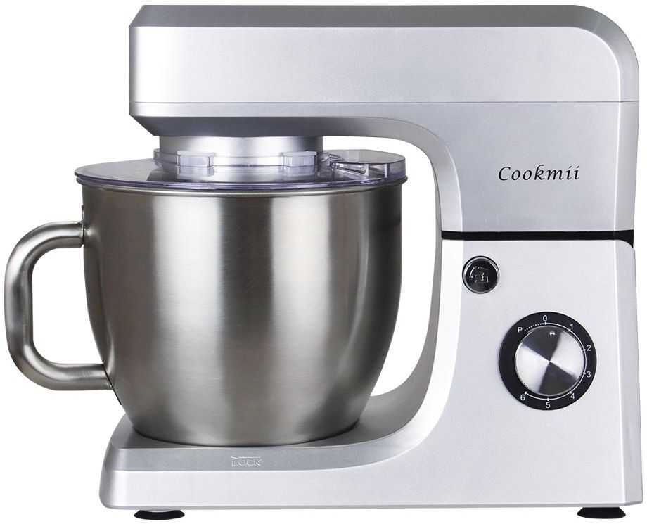 Cookmii Food Stand Mixer, 7.0L Stainless Steel Mixing Bowl,6 Speed 1100W Tilt-Head Food Mixer, Planetary Mixing Action,Kitchen Electric Mixer with Dough Hook, Wire Whip & Beater