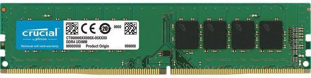 Crucial Desktop Memory 8GB DDR4 2400 MT/s PC4-19200 CL17 SR x8 Unbuffered DIMM 288pin - CT8G4DFS824A