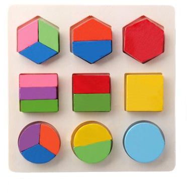 Early education Wooden three-dimensional puzzle toy geometric shape design board children's educational toys