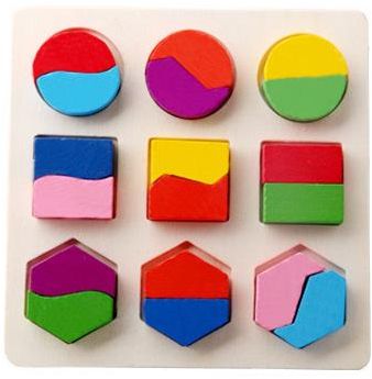 Early education Wooden three-dimensional Puzzle toy geometric shape design board children's educational toys