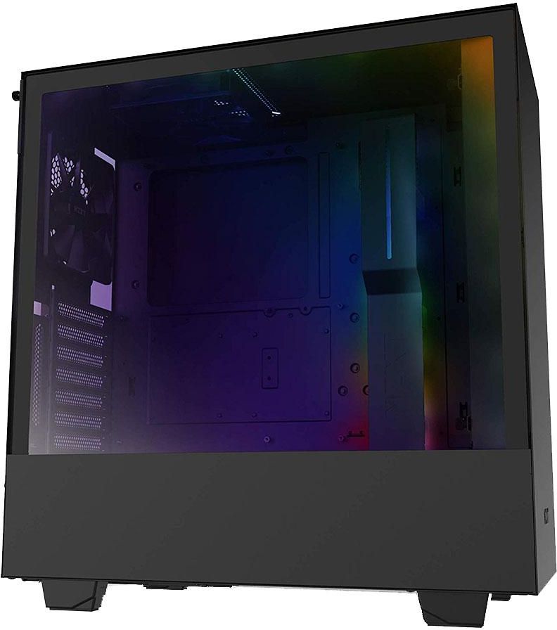 NZXT H510i - CA-H510i-B1 - Compact ATX Mid-Tower PC Gaming Case - Front I/O USB Type-C Port - Vertical GPU Mount - Tempered Glass Side Panel - Integrated RGB Lighting - Black