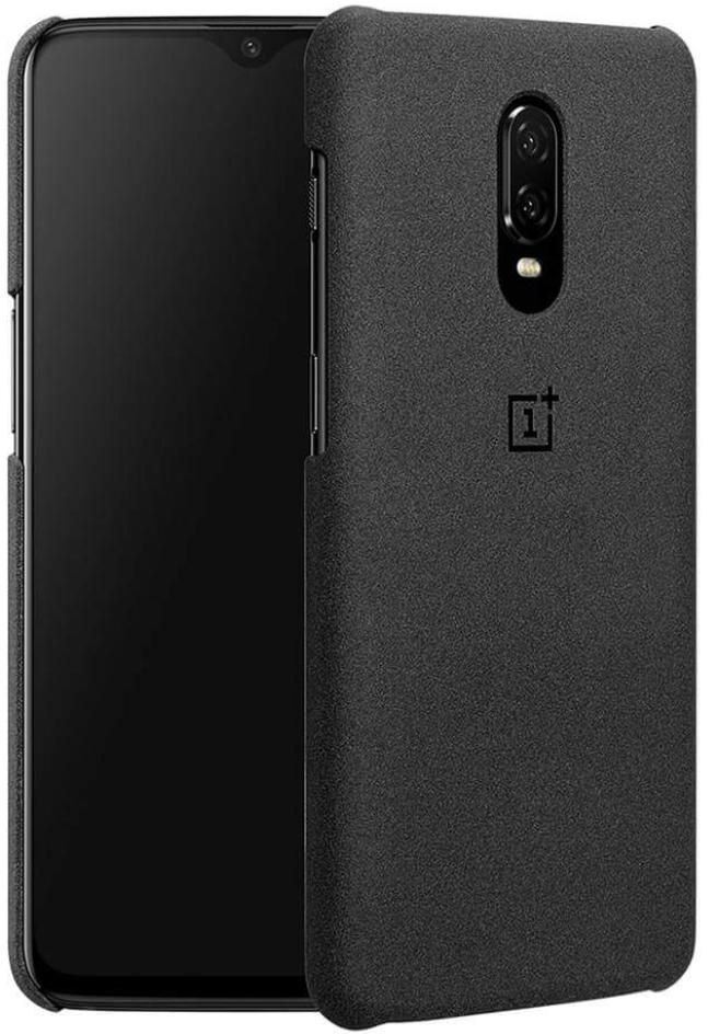 Oneplus 6T Official Sandstone Case Protective Back Cover, black