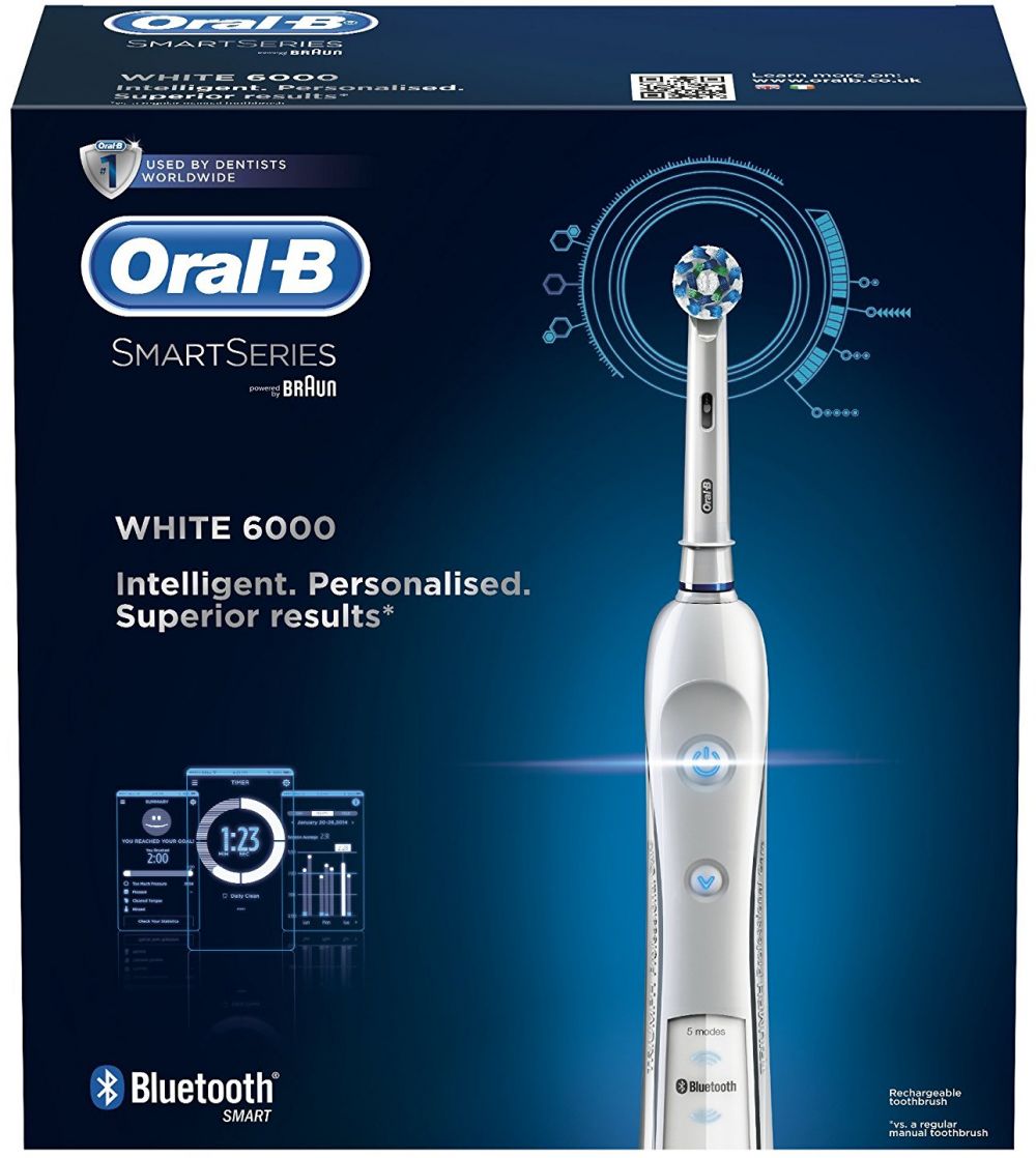Oral-B Smart Series 6000 CrossAction Electric Rechargeable Toothbrush with Bluetooth